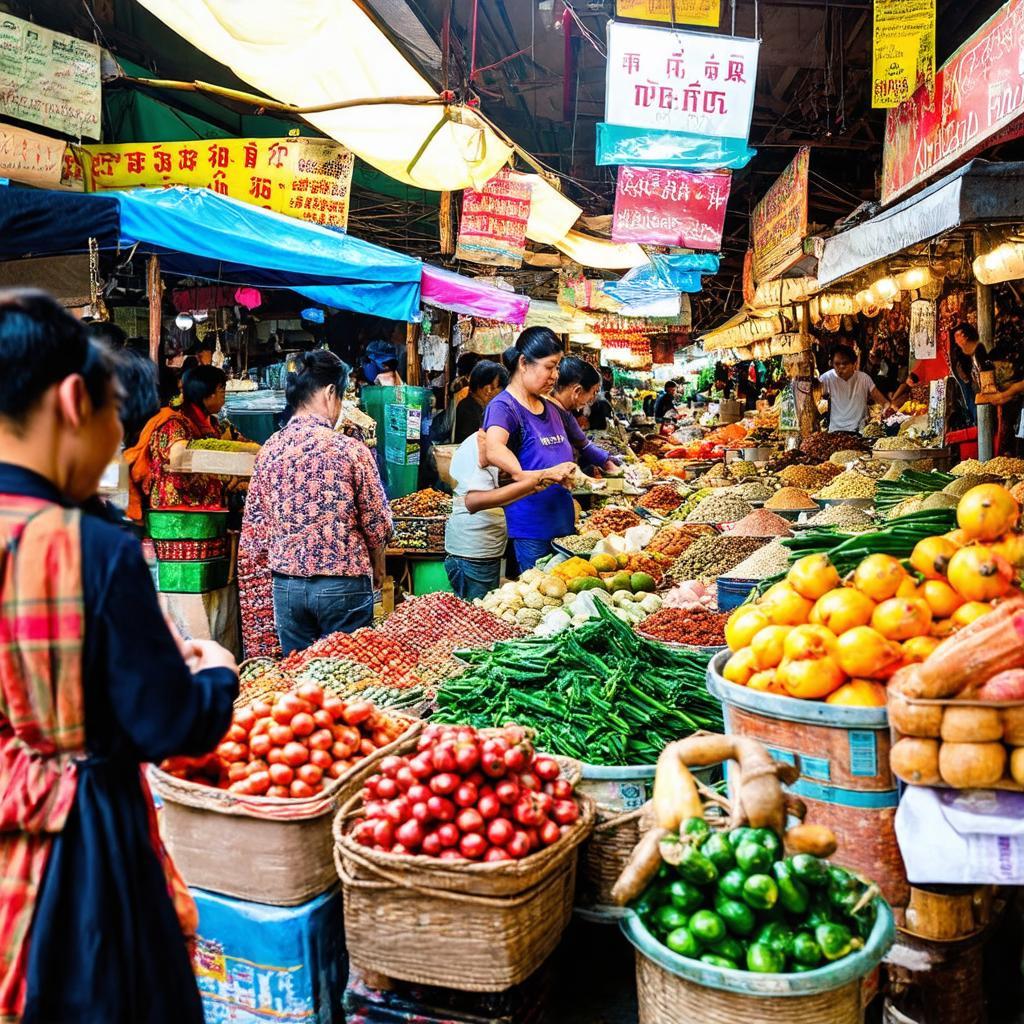 Khung cảnh mua bán tấp nập và đời sống thường nhật tại Chợ Nam Phước, Duy Xuyên